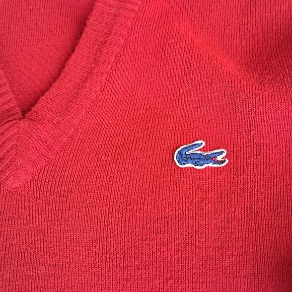 Vintage  IZOD/ LACOSTE SWEATER  UNISEX  SIZE 20 /S red - Picture 4 of 9